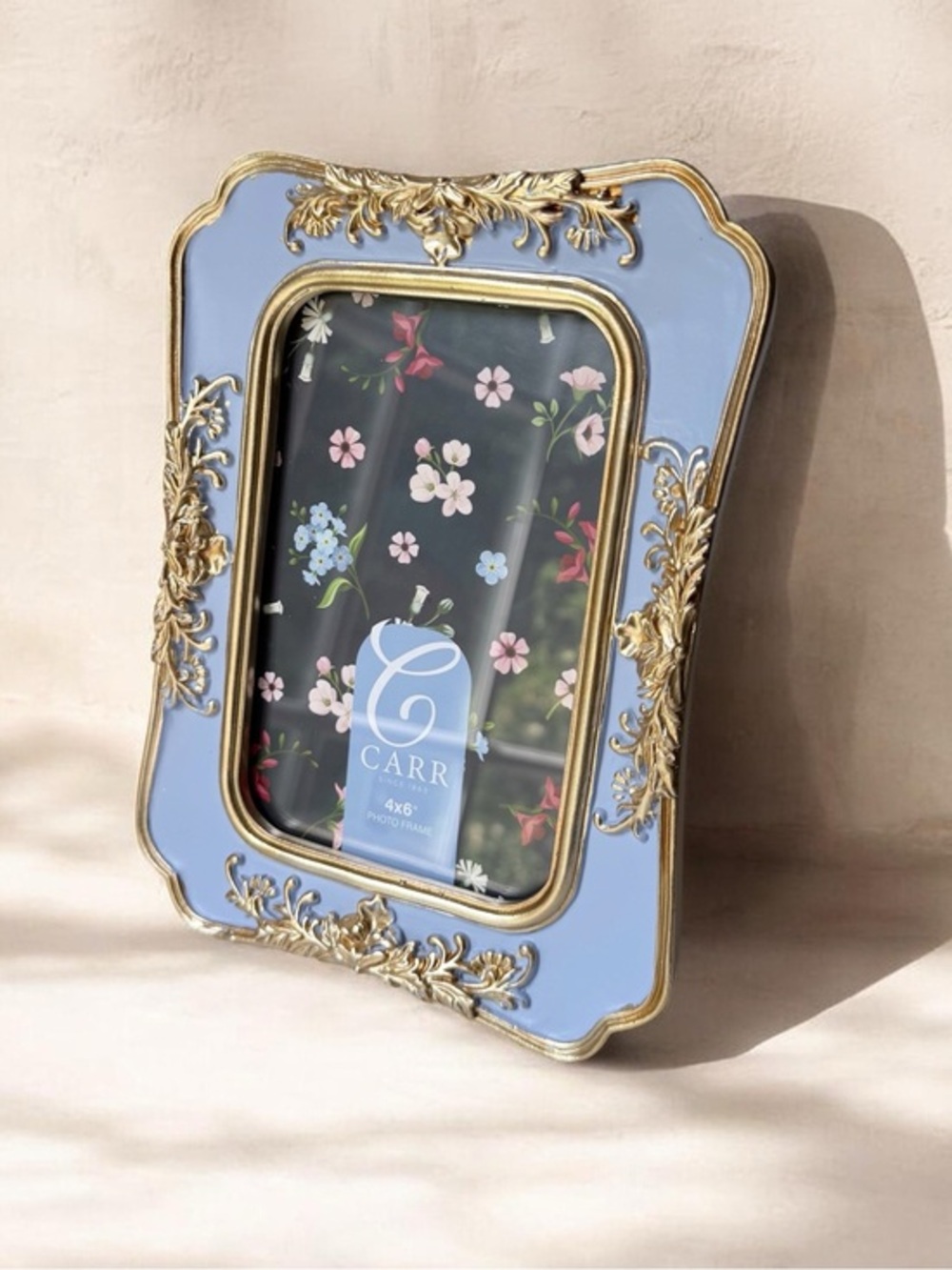 Lavender and Gold Ornate Photo Frame 4”x6” photo